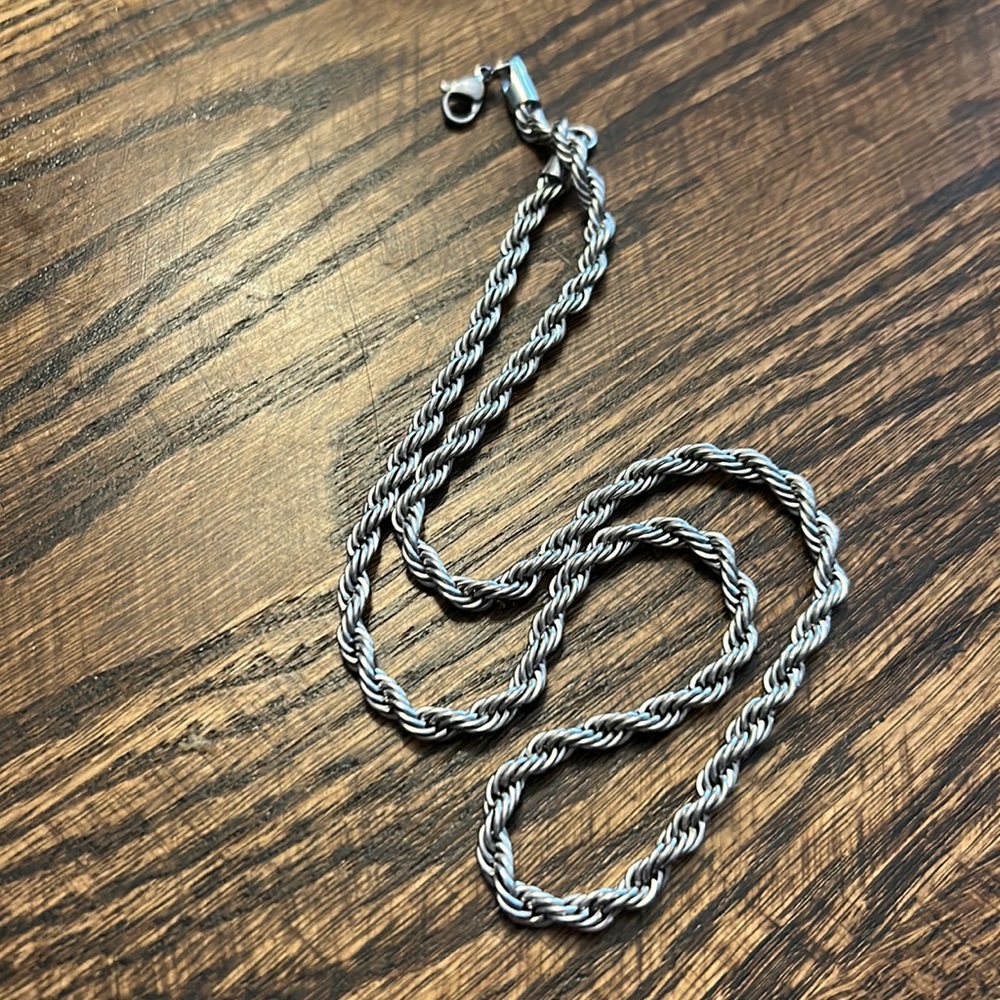 24’ silver rope chain
